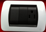 Single Switch+ US Socket with  Ground Bticino Living Line South American Wall Switch and Socket